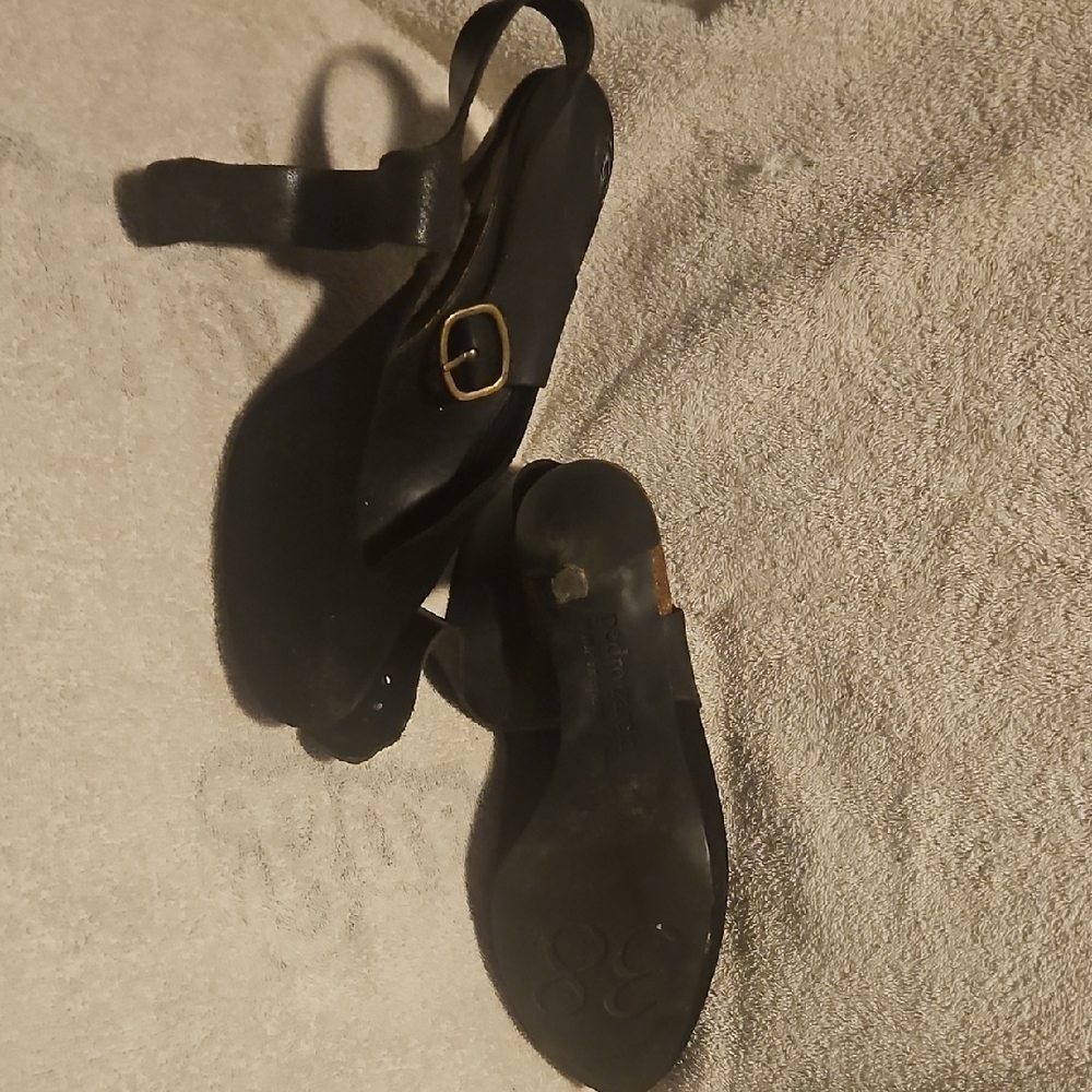 Pedro Garcia Black Sandals with Ankle Strap